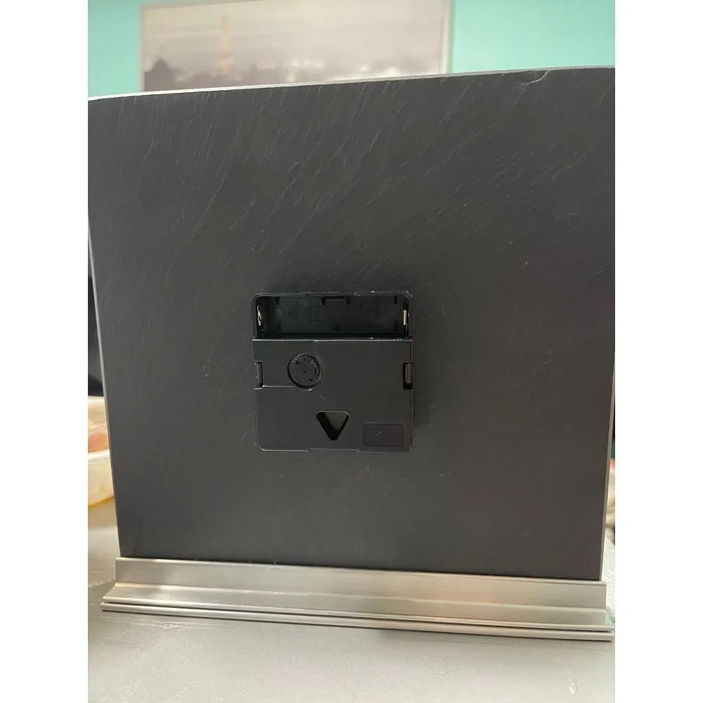 Viacom Desk Clock Modern Logo Decor Office Media‎ Room Square